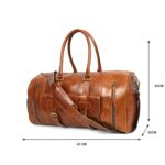 Carter Duffle Holdall Weekender Bag Tan - Image 11