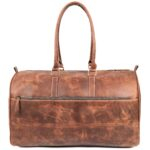 Real Leather Buff Duffle Bag
