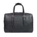Overnight Black Leather Duffel Bag Premium Leather Weekender Holdall Travel Bag - Image 2