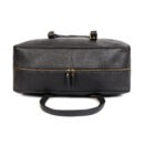Overnight Black Leather Duffel Bag Premium Leather Weekender Holdall Travel Bag - Image 7
