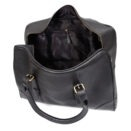 Overnight Black Leather Duffel Bag Premium Leather Weekender Holdall Travel Bag - Image 6