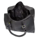 Overnight Black Leather Duffel Bag Premium Leather Weekender Holdall Travel Bag - Image 6