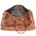 Real Leather Buff Duffle Bag - Image 7