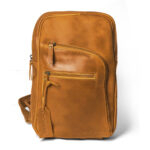 Unisex Premium Crossbody Leather Vintage Bag Mustard Yellow