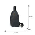 Revorsio Carter Urban Crossbody Bag Black - Image 11