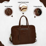 Revorsio Bridgestone Laptop Briefcase bag Brown - Image 2