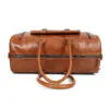 Carter Duffle Holdall Weekender Bag Tan - Image 9