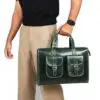 Emerald Briefcase Laptop Bag Crazy Green - Image 3