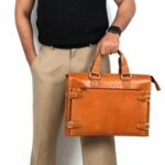 Windsor Briefcase Laptop Bag Tan - Image 2