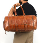 Carter Duffle Holdall Weekender Bag Tan - Image 2