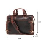 Windsor Briefcase Laptop Bag Cherry Brown - Image 10