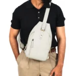 Revorsio Carter Urban Crossbody Bag Cream White - Image 4