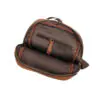 Unisex Brown Tan Leather Crossbody Sling Bag – Stylish & Compact Shoulder Bag for Everyday Use - Image 8