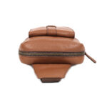 Unisex Brown Tan Leather Crossbody Sling Bag – Stylish & Compact Shoulder Bag for Everyday Use - Image 7