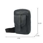 Men’s Black Leather Crossbody Sling Bag – Stylish & Compact Shoulder Bag for Everyday Use - Image 9