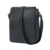 Revorsio Large Leather Unisex Shoulder, Crossbody, Messenger Bag Black - Image 2