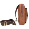 Unisex Brown Tan Leather Crossbody Sling Bag – Stylish & Compact Shoulder Bag for Everyday Use - Image 5