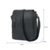 Revorsio Large Leather Unisex Shoulder, Crossbody, Messenger Bag Black - Image 8