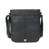 Revorsio Large Leather Unisex Shoulder, Crossbody, Messenger Bag Black - Image 5