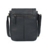 Revorsio Large Leather Unisex Shoulder, Crossbody, Messenger Bag Black - Image 4