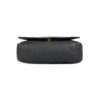 Premium Cowhide Leather Unisex Shoulder Bag Messenger Bag Black Red - Image 3