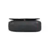 Premium Cowhide Leather Unisex Shoulder Bag Messenger Bag Black Red - Image 3