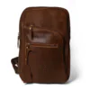 Unisex Premium Crossbody Sling Leather Vintage Bag Chocolate Brown * - Image 2