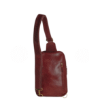 Unisex Premium Crossbody Leather Vintage Bag Burgundy * - Image 6