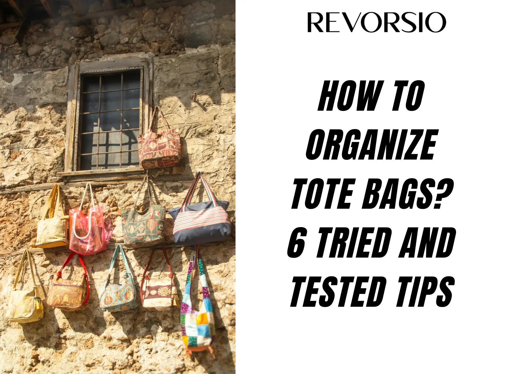 how to organize tote bags