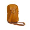 Unisex Premium Crossbody Leather Vintage Bag Mustard Yellow - Image 5