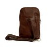 Unisex Premium Crossbody Sling Leather Vintage Bag Chocolate Brown * - Image 9