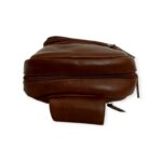 Unisex Premium Crossbody Sling Leather Vintage Bag Chocolate Brown * - Image 8