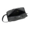 Premium Genuine Leather Wash toiletry Bag Large Black - Image 5