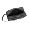Premium Genuine Leather Wash toiletry Bag Large Black - Image 5