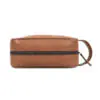 Premium Genuine Leather Wash Bag Large Tan - Image 5