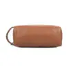 Premium Genuine Leather Wash Bag Large Tan - Image 4
