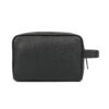 Premium Genuine Leather Wash toiletry Bag Large Black - Image 3