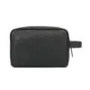 Premium Genuine Leather Wash toiletry Bag Large Black - Image 3