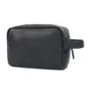 Premium Genuine Leather Wash toiletry Bag Large Black - Image 2
