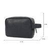 Premium Genuine Leather Wash toiletry Bag Large Black - Image 8