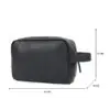 Premium Genuine Leather Wash toiletry Bag Large Black - Image 8
