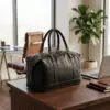 Large Full Grain Grayson Duffle Weekender Travel Bag - Image 6
