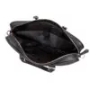 Men’s Slim Leather Laptop Briefcase with Shoulder Strap Black - Image 7