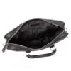 Men’s Slim Leather Laptop Briefcase with Shoulder Strap Black - Image 8