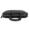 Men’s Slim Leather Laptop Briefcase with Shoulder Strap Black - Image 5