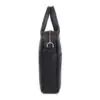 Men’s Slim Leather Laptop Briefcase with Shoulder Strap Black - Image 6