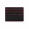 Slim Leather Card Holder with RFID Protection Red Stitch 1 - Image 5